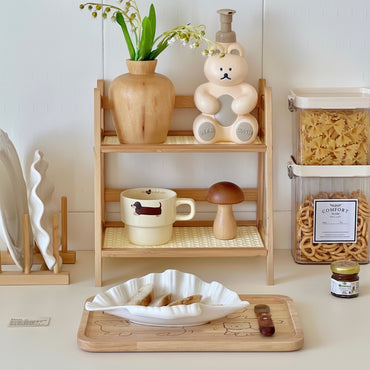Minimalist Wood Shelf for Kitchen & Desk