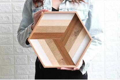 Plateau de service en bois fait main