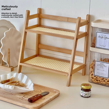 Étagère Minimaliste en Bois pour Cuisine et Bureau