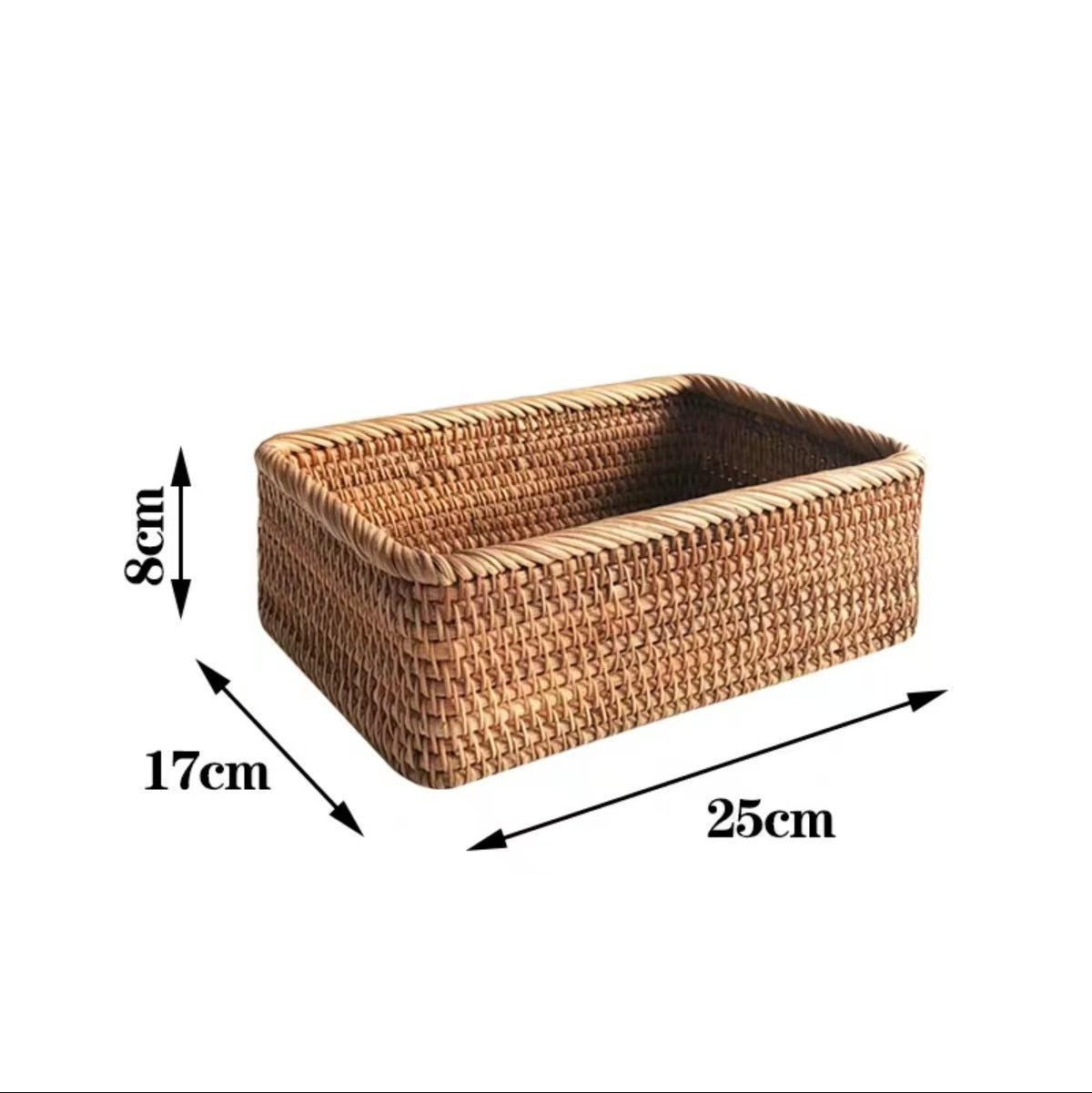 Panier de rangement en rotin tressé à la main