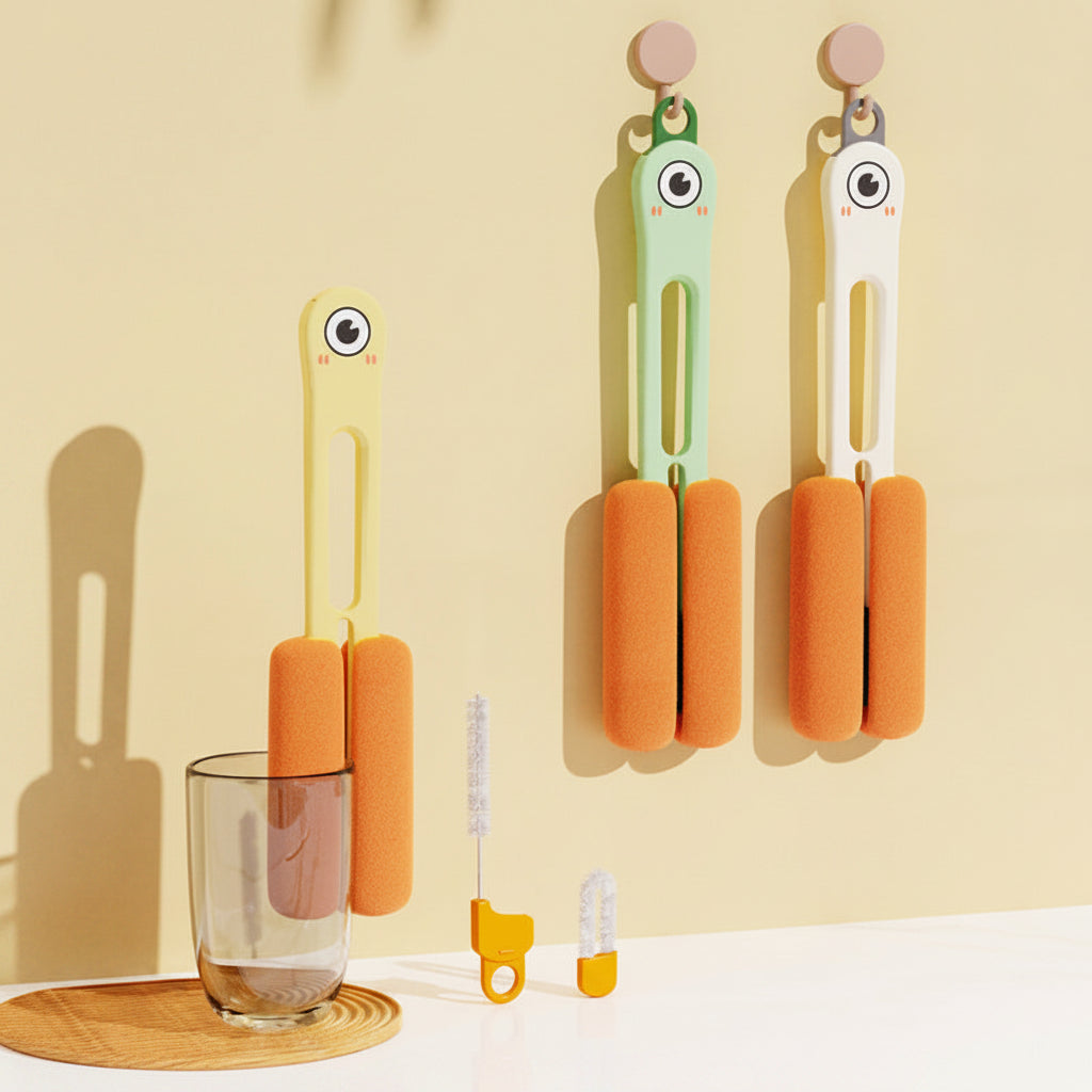 Brosse à bouteille quatre-en-un