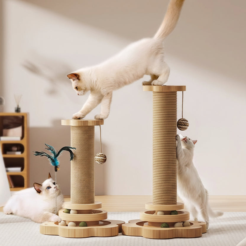 Vertical cat scratching post