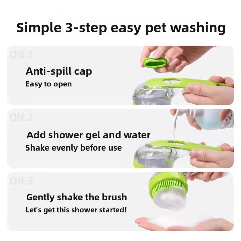 Brosse de bain en silicone pour animaux de compagnie