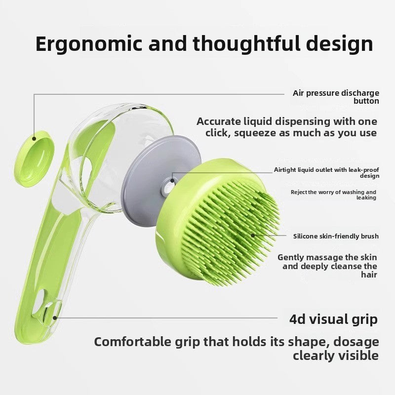 Brosse de bain en silicone pour animaux de compagnie