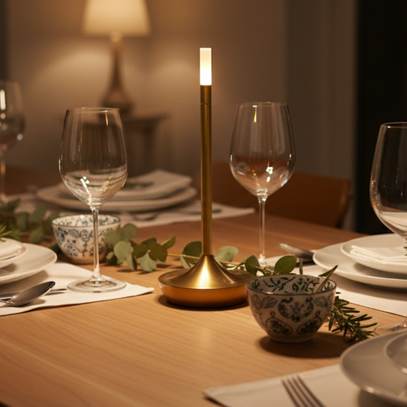 High-End Cordless Table Light for Dining & Decor