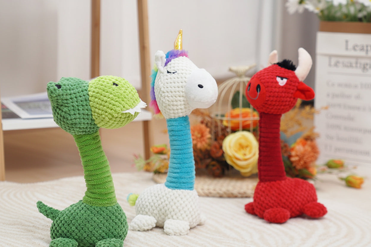 Jouet en peluche pour chien qui couine