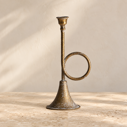 Wabi-Sabi Trumpet Candlestick for Home Décor