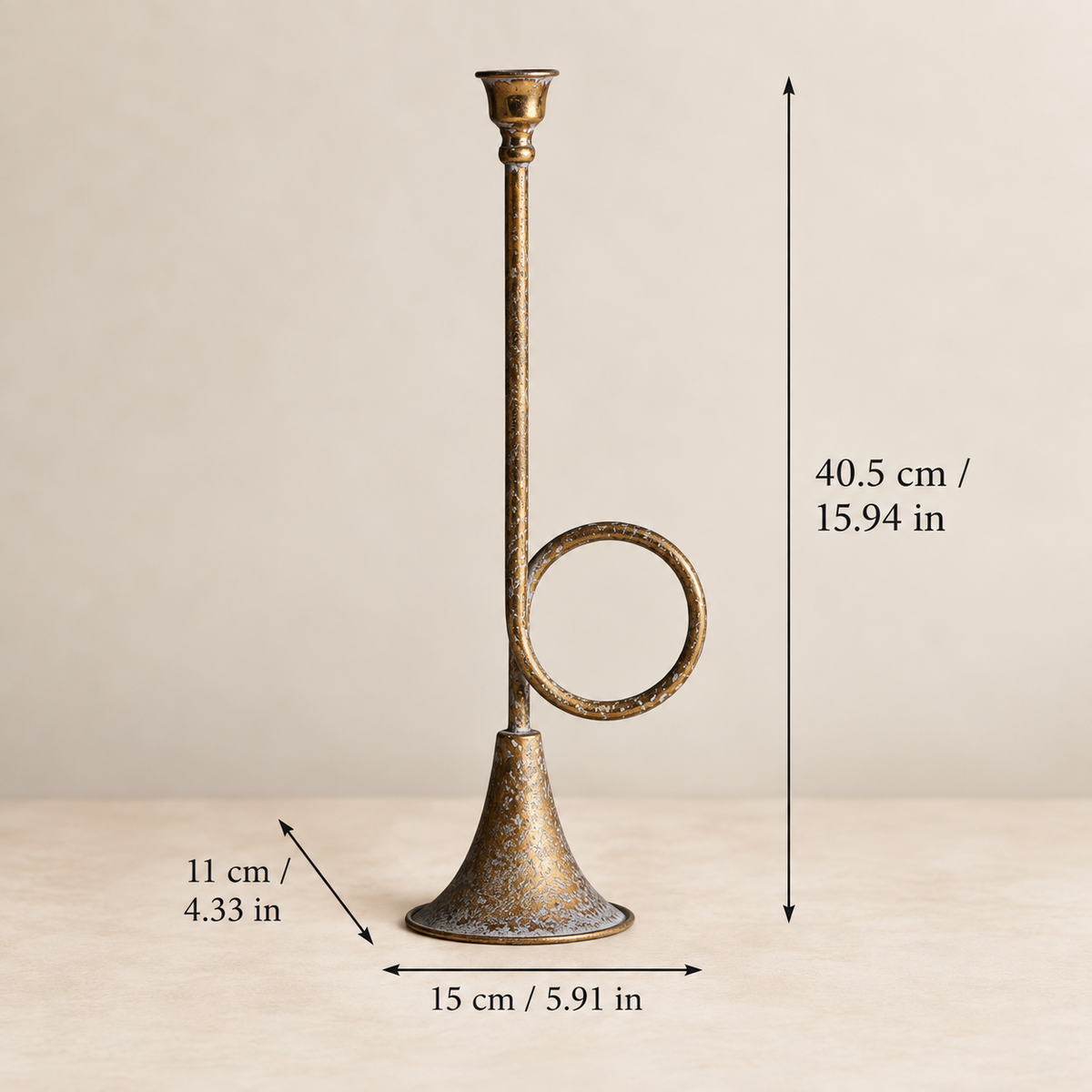 Wabi-Sabi Trumpet Candlestick for Home Décor