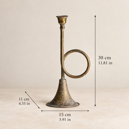 Wabi-Sabi Trumpet Candlestick for Home Décor