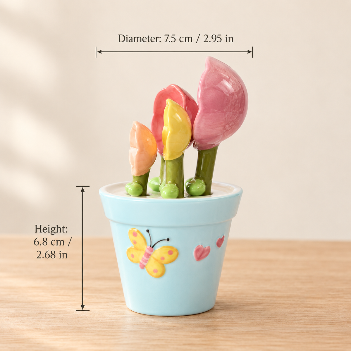 Cute Butterfly Flower Measuring Spoon Set