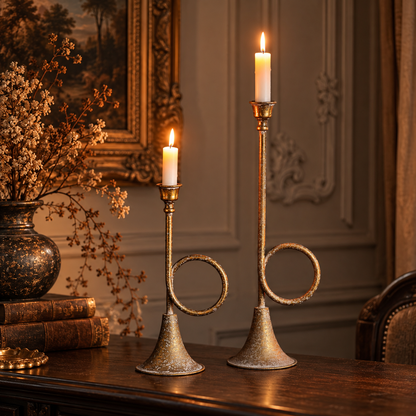 Wabi-Sabi Trumpet Candlestick for Home Décor