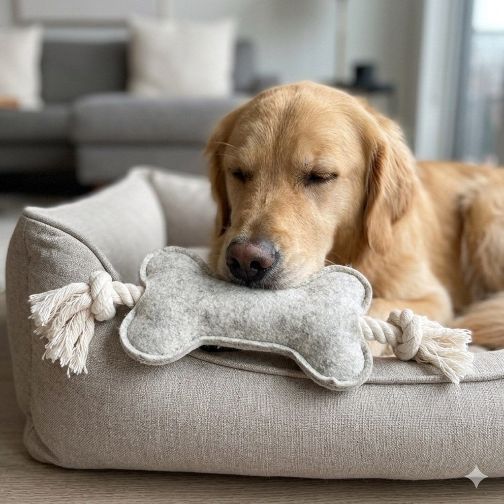 Jouet à mâcher en feutre pour chien