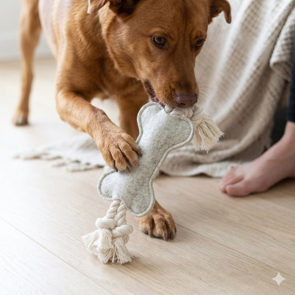 Jouet à mâcher en feutre pour chien
