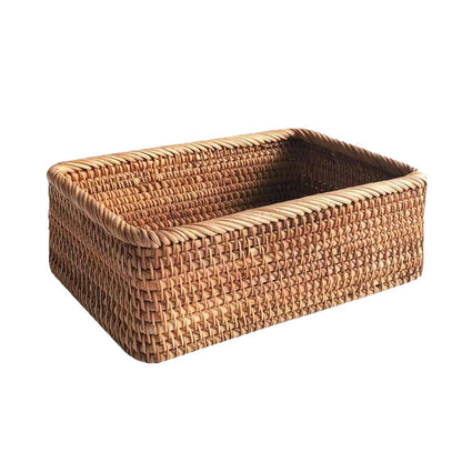 Panier de rangement en rotin tressé à la main