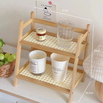 Étagère Minimaliste en Bois pour Cuisine et Bureau
