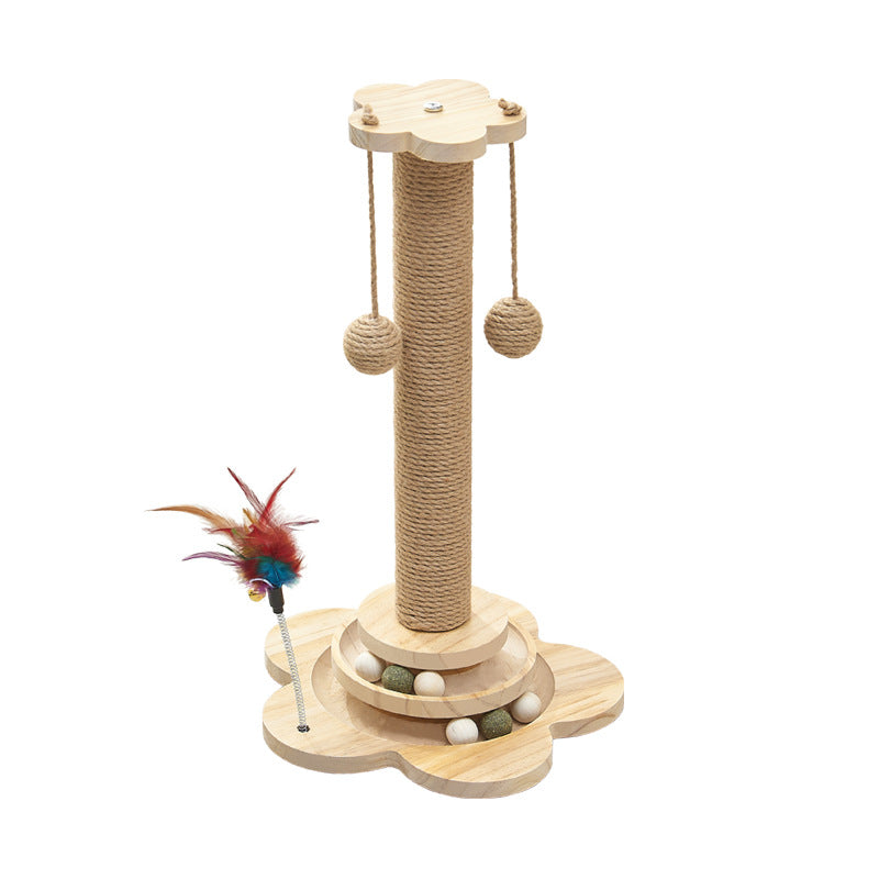 Vertical cat scratching post